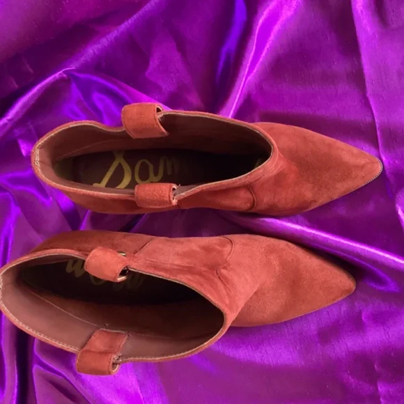 Sam Edelman Paprika Suede Booties - Picture 7 of 8